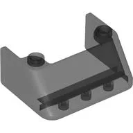 Windscreen 3 x 4 x 1 1/3 with 2 Studs on Top / Trans-Black