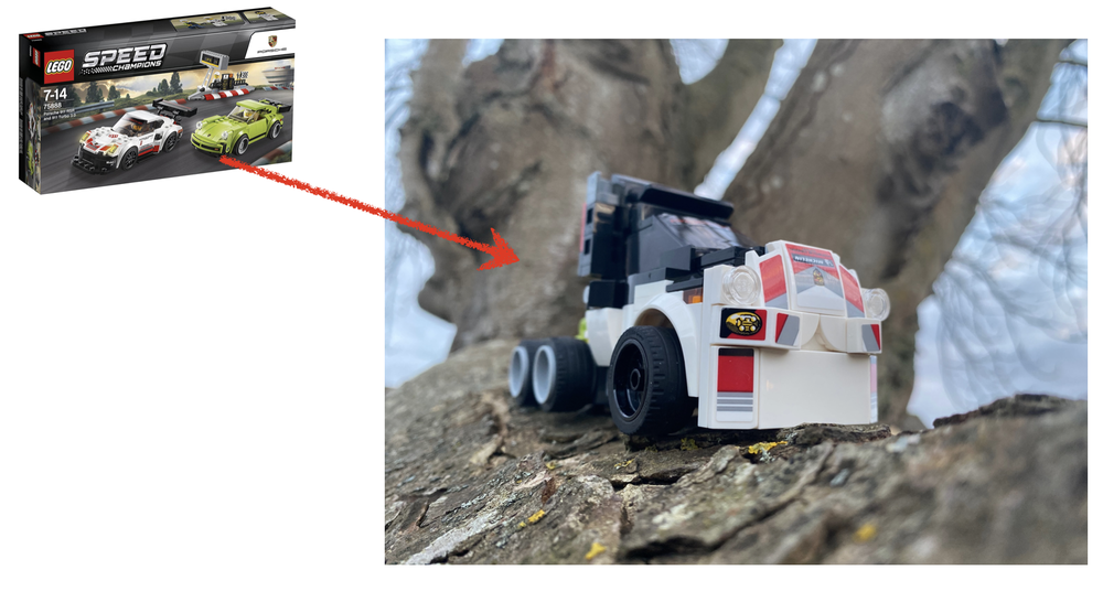 Lego 75888 - Alternative B Model - Porsche Racing Truck