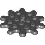 Plate Special 4 x 4 Splat Gear, 10 Teeth / Dark Bluish Gray