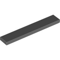 Lego Tile 1 x 6 with Groove / Dark Bluish Gray