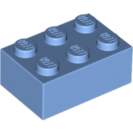 Lego Brick 2 x 3 / Medium Blue