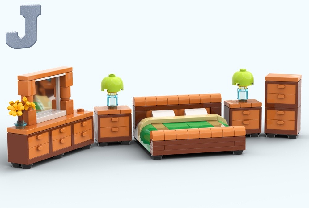 Lego Contemporary Style Bedroom Set