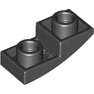Brick Curved Inverted 2 x 1 / Black