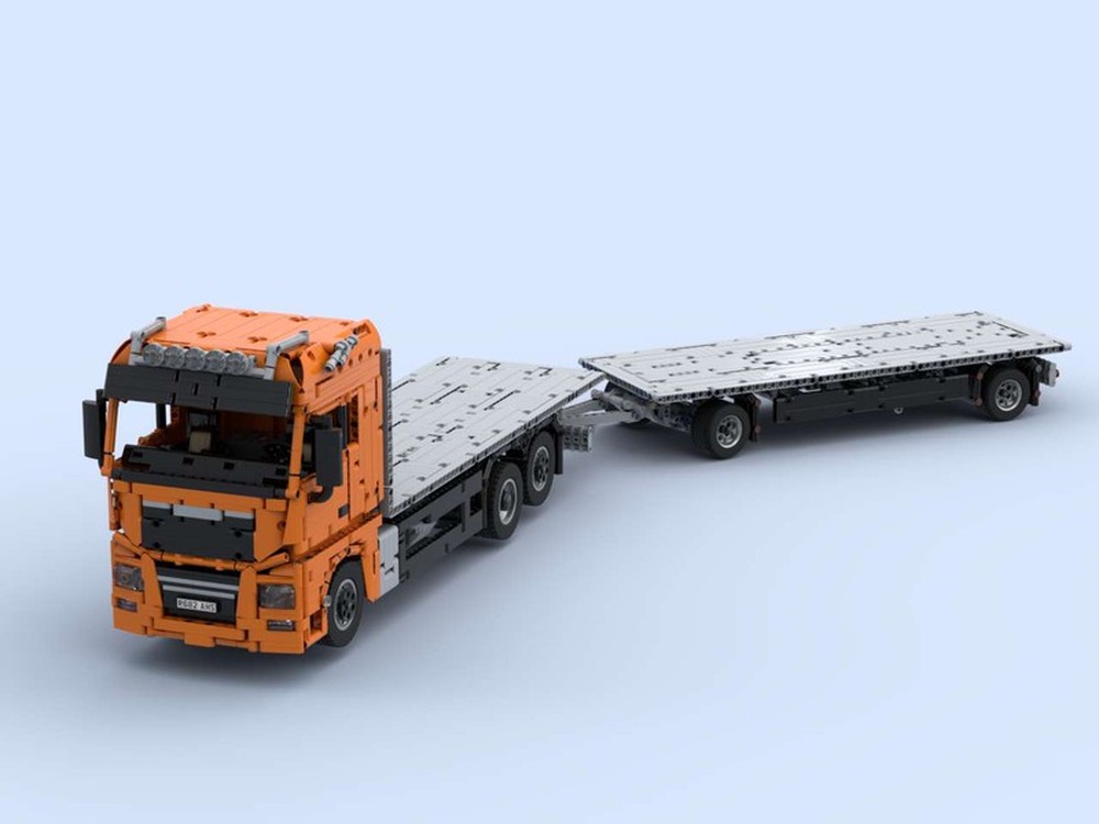Lego 1:17 RC Flatbed Truck with Trailer