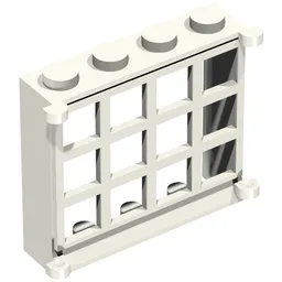 Minitalia Window 1 x 4 x 3 with 12 Panes / White