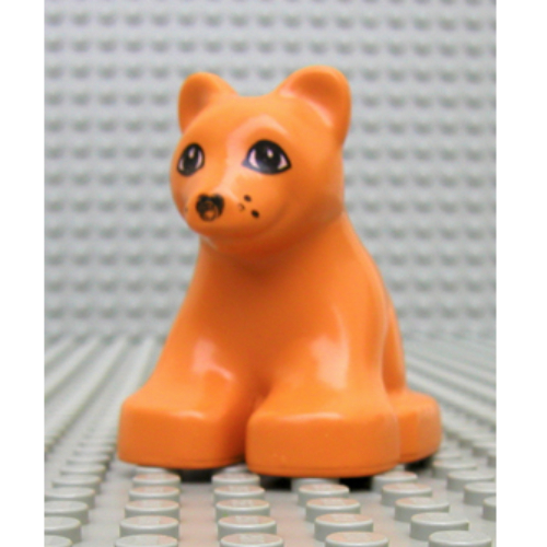 Lego Duplo Animal Lion Cub with Eyes Print [No Base] / Earth Orange