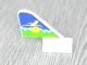Tail with Rounded Top with Airplane above Sun and Clouds Pattern on Both Sides (Stickers) - Sets 1808 / 1817