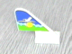 Lego Tail with Rounded Top with Airplane above Sun and Clouds Pattern on Both Sides (Stickers) - Sets 1808 / 1817