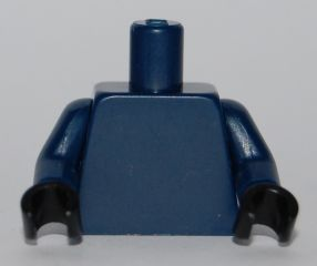 Lego Torso Plain / Dark Blue Arms / Black Hands