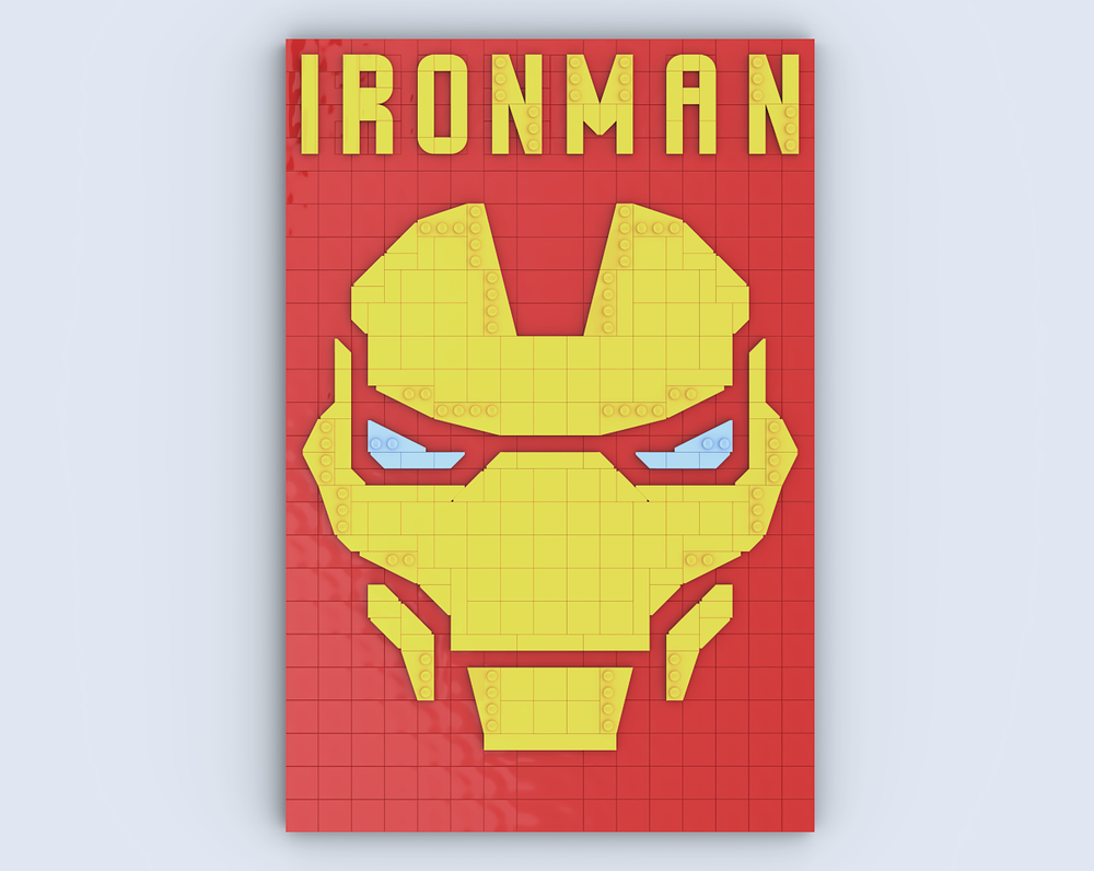 Lego Iron Man Poster-Style Logo