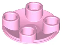 Plate Round 2 x 2 with Rounded Bottom [Boat Stud] / Bright Pink