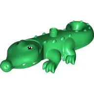 Duplo Animal Alligator Type 3 - Mouth Opens, Wide Snout / Green