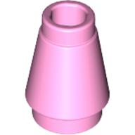 Lego Cone 1 x 1 [Top Groove] / Bright Pink