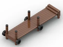 Wooden boat dock
