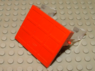 Lego Garage Door Solid Assembly with Trans-Clear Counterweights (Hinge Pins on Door)