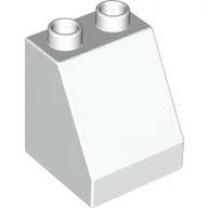Duplo Brick 2 x 2 x 2 Slope / White