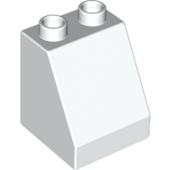 Lego Duplo Brick 2 x 2 x 2 Slope / White