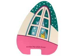 Cat Ear, Dark Turquoise Tip with Window, Curtains, and Cat Print