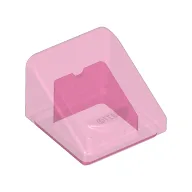Brick Sloped 30° 1 x 1 x 2/3 (Cheese Slope) / Trans-Dark Pink