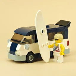 Dark Blue Surfer Van