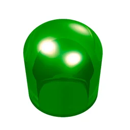 Brick Round 1 x 1 x 2/3 Light Bulb Cover / Trans-Green
