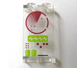 Panel 1 x 2 x 3 - Solid Studs with Radar Screen and Console Pattern (Sticker) - Set 7297