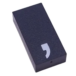 Modulex Tile 2 x 4 with White ',' Print, without Internal Supports / Modulex Tile Blue