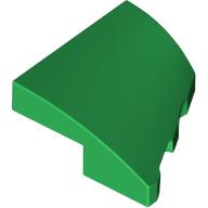 Lego Brick Wedged, Curved 2 x 2 with Stud Notch Left / Green