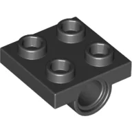 Plate Special 2 x 2 with 2 Pin Holes / Black