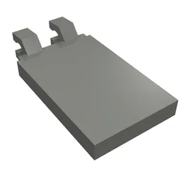 Tile Special 2 x 3 with 2 Clips [Angled Clips] / Dark Bluish Gray