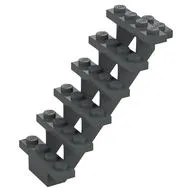 Stairs 7 x 4 x 6 Straight Open / Dark Bluish Gray