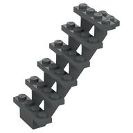 Lego Stairs 7 x 4 x 6 Straight Open / Dark Bluish Gray