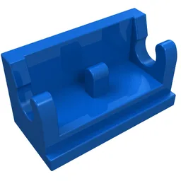 Hinge Brick 1 x 2 Base / Blue