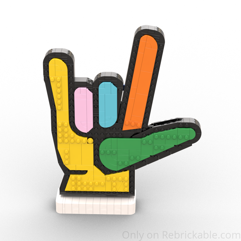 Lego American Sign Language "I Love You" Handshape