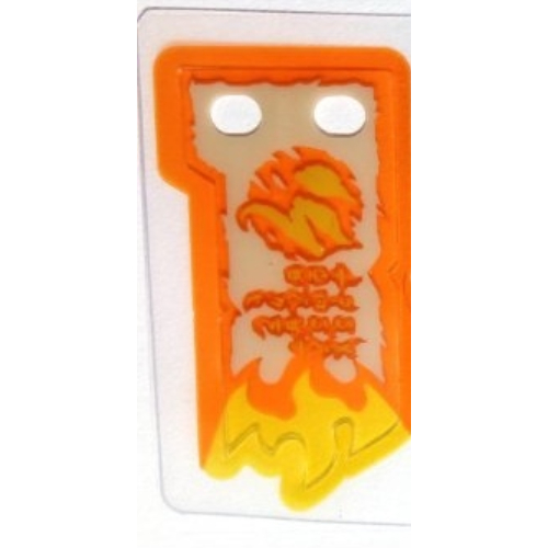 Lego Banner, Orange Fire Print - Scroll of Forbidden Spinjitzu / [No Color/Any Color]