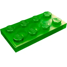 Plate 2 x 4 / Trans-Green