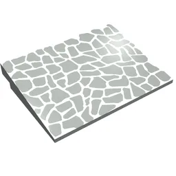 Brick Sloped 10° 6 x 8 with Slate Roof Print / Light Gray