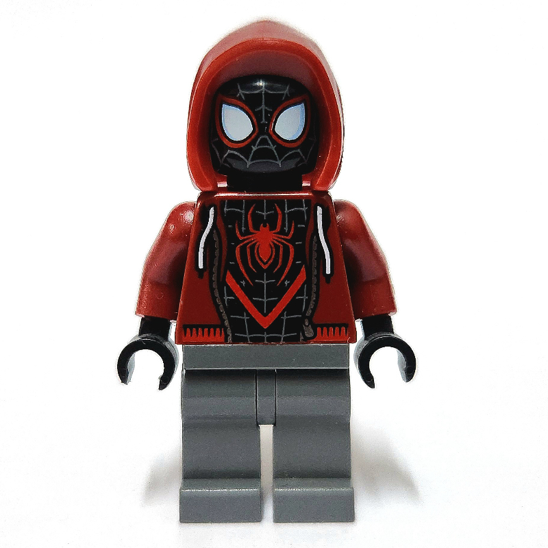 Lego Spider-Man (Miles Morales), Dark Red Hoodie
