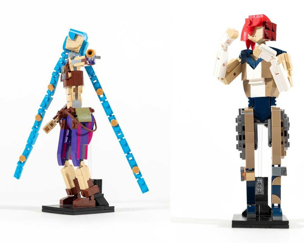 Lego Jinx and VI combo from Arcane