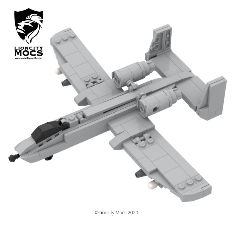 Lego A-10 Thunderbolt II Attack Aircraft Mini MOC