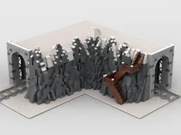 Tunnel with mountain for winter village