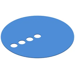 Science & Technology Panel - Circle Small / Trans-Dark Blue