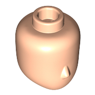 Lego Minidoll Head Male [PLAIN] / Light Nougat