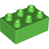 Duplo Brick 2 x 3 / Bright Green