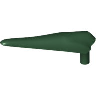 Lego Animal Body Part, Dinosaur, Pteranodon Jaw Bottom with Pin [Flexible Plastic] / Dark Green