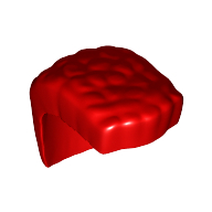 Lego Hair Wide Mohawk with Coiled Texture / Red