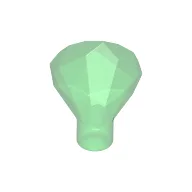 Rock 1 x 1 Jewel / Gem 24 Facet / Trans-Green