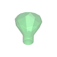 Lego Rock 1 x 1 Jewel / Gem 24 Facet / Trans-Green