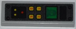Tile 1 x 3 with ADU Soldier on Screen and Numbered Buttons Pattern (Sticker) - Set 7050