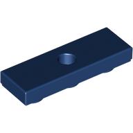 Lego Tile Special 1 x 3 Inverted with Center Hole / Dark Blue